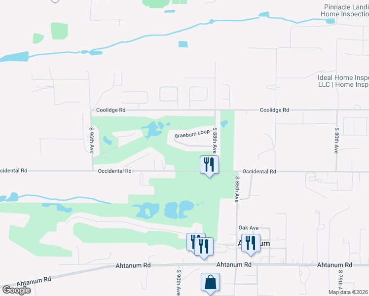 map of restaurants, bars, coffee shops, grocery stores, and more near 8814 Braeburn Loop in Yakima