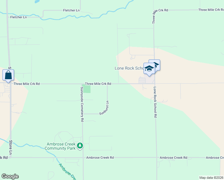 map of restaurants, bars, coffee shops, grocery stores, and more near 4498 Sunburst Lane in Stevensville
