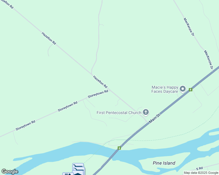 map of restaurants, bars, coffee shops, grocery stores, and more near 64 Hazelton Road in Doaktown