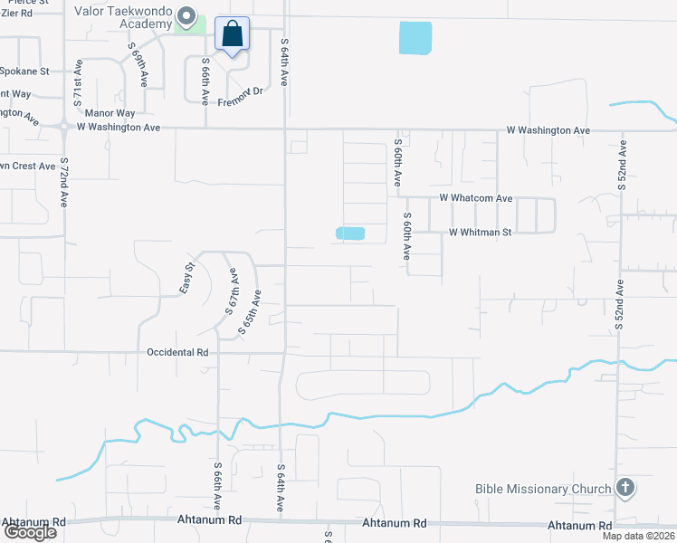 map of restaurants, bars, coffee shops, grocery stores, and more near 2108 South 61st Avenue in Yakima