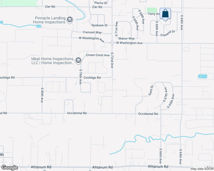 map of restaurants, bars, coffee shops, grocery stores, and more near 2204 S 72nd Ave in Yakima