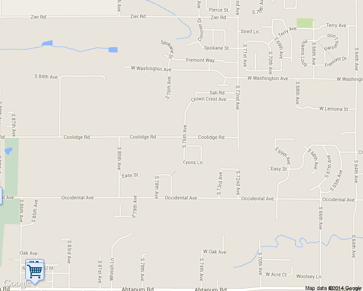 map of restaurants, bars, coffee shops, grocery stores, and more near 2108 South 76th Avenue in Yakima