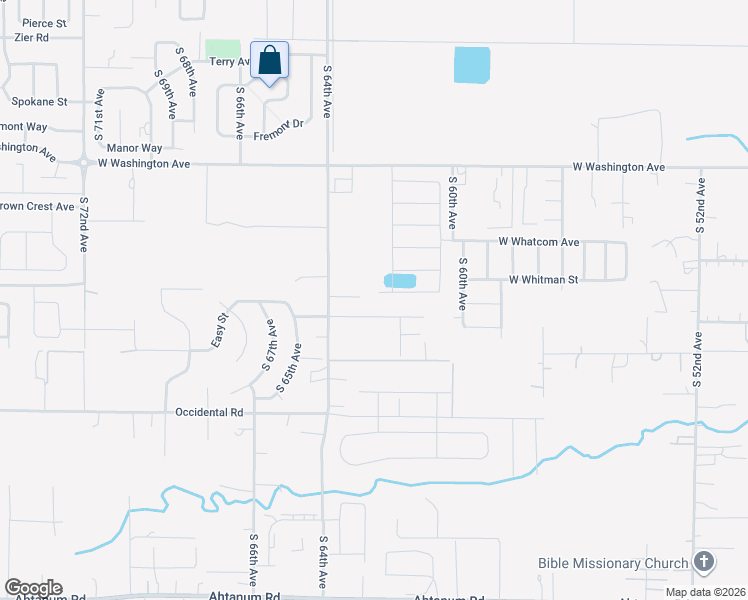 map of restaurants, bars, coffee shops, grocery stores, and more near 2011 South 64th Avenue in Yakima
