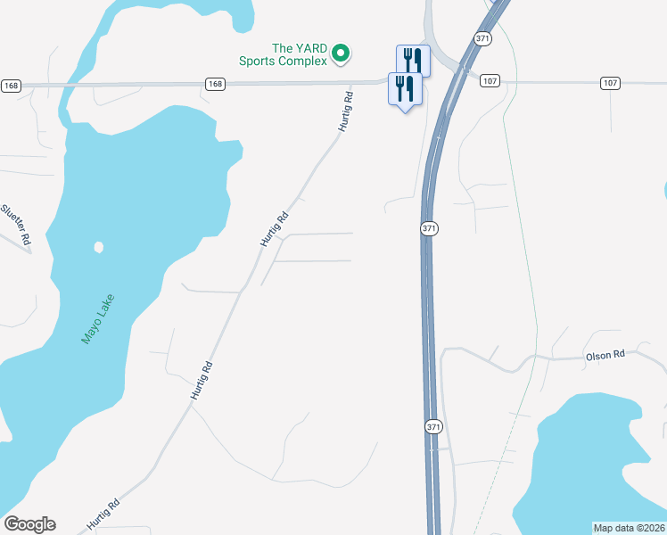 map of restaurants, bars, coffee shops, grocery stores, and more near 28668 Hurtig Road in Pequot Lakes