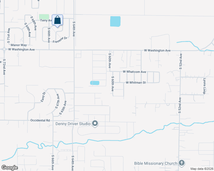 map of restaurants, bars, coffee shops, grocery stores, and more near 6001 Crestfields Road in Yakima