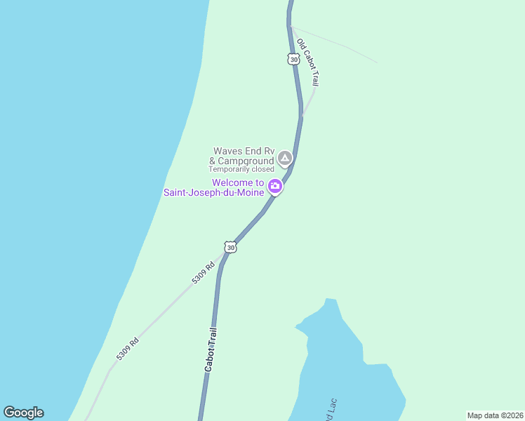 map of restaurants, bars, coffee shops, grocery stores, and more near 13763 Cabot Trail in Chéticamp