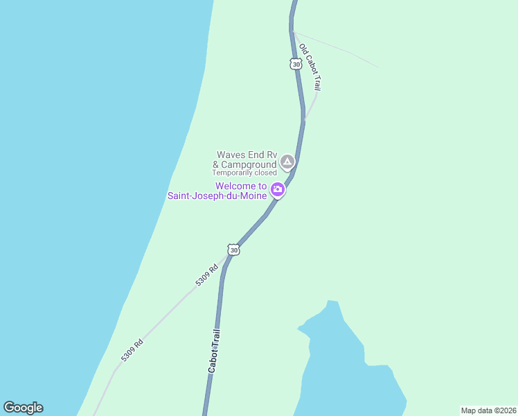 map of restaurants, bars, coffee shops, grocery stores, and more near 13763 Cabot Trail in Chéticamp