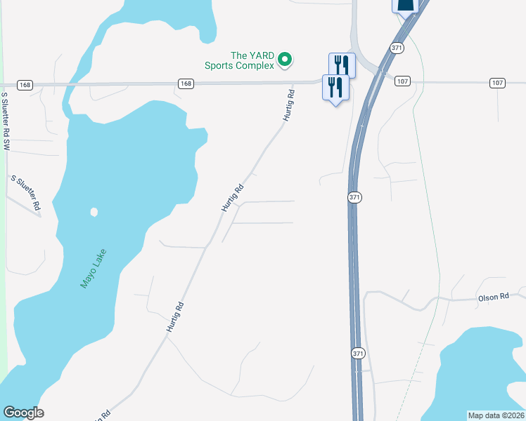 map of restaurants, bars, coffee shops, grocery stores, and more near 28668 Hurtig Road in Pequot Lakes