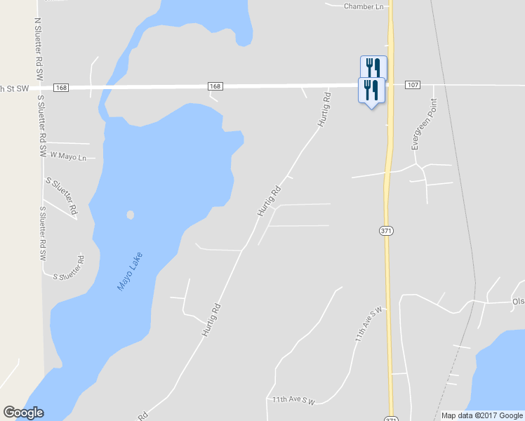 map of restaurants, bars, coffee shops, grocery stores, and more near 28668 Hurtig Road in Pequot Lakes