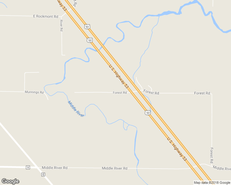 map of restaurants, bars, coffee shops, grocery stores, and more near 5388 Forest Road in South Range