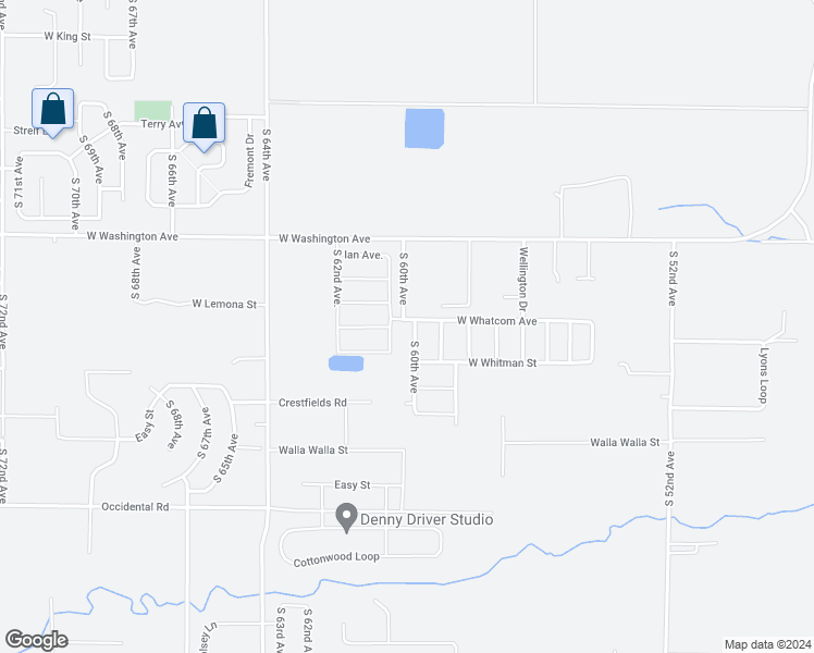 map of restaurants, bars, coffee shops, grocery stores, and more near 2010 South 60th Avenue in Yakima