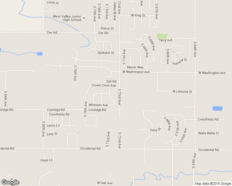 map of restaurants, bars, coffee shops, grocery stores, and more near 2002 S 72nd Ave in Yakima