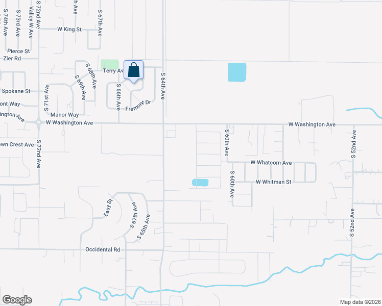 map of restaurants, bars, coffee shops, grocery stores, and more near 64TH East S Street in Yakima