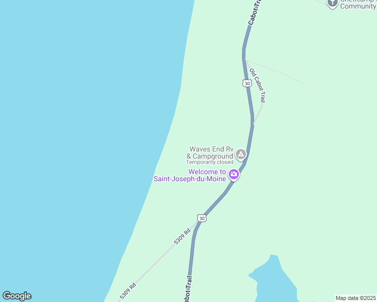 map of restaurants, bars, coffee shops, grocery stores, and more near 13791 Cabot Trail in Chéticamp