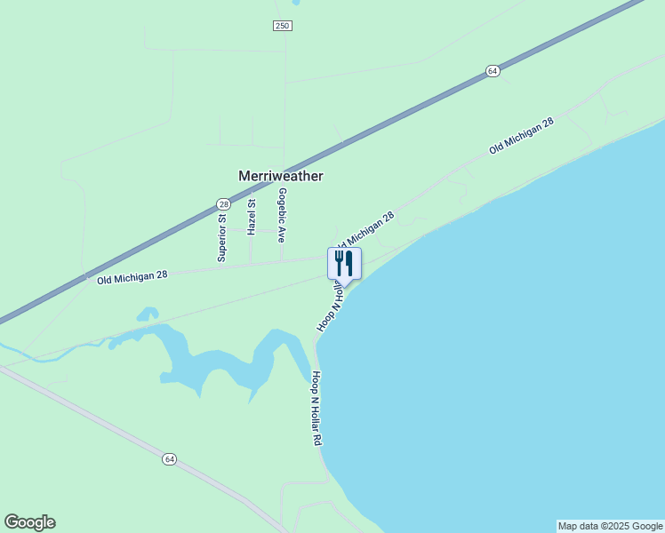 map of restaurants, bars, coffee shops, grocery stores, and more near 118 Hoop N Hollar Road in Marenisco