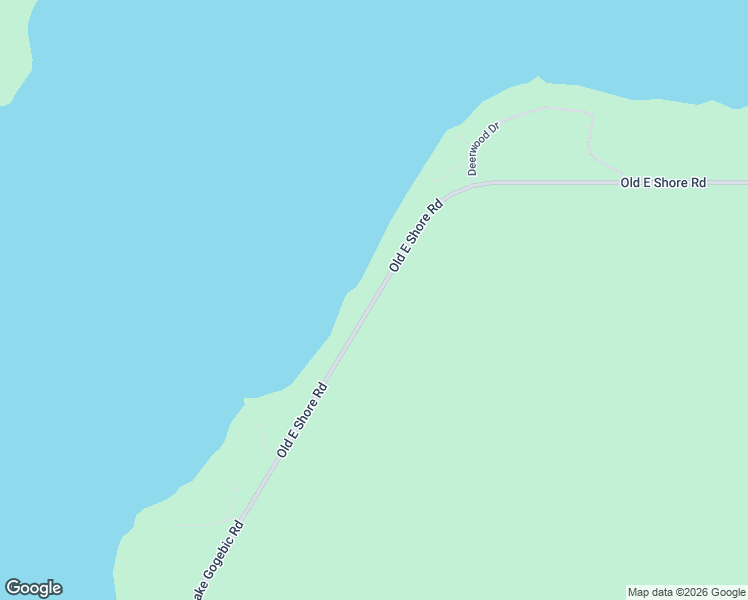 map of restaurants, bars, coffee shops, grocery stores, and more near Old East Shore Road in Bergland