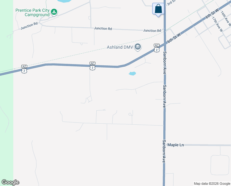 map of restaurants, bars, coffee shops, grocery stores, and more near 2900 Fellman Drive in Ashland