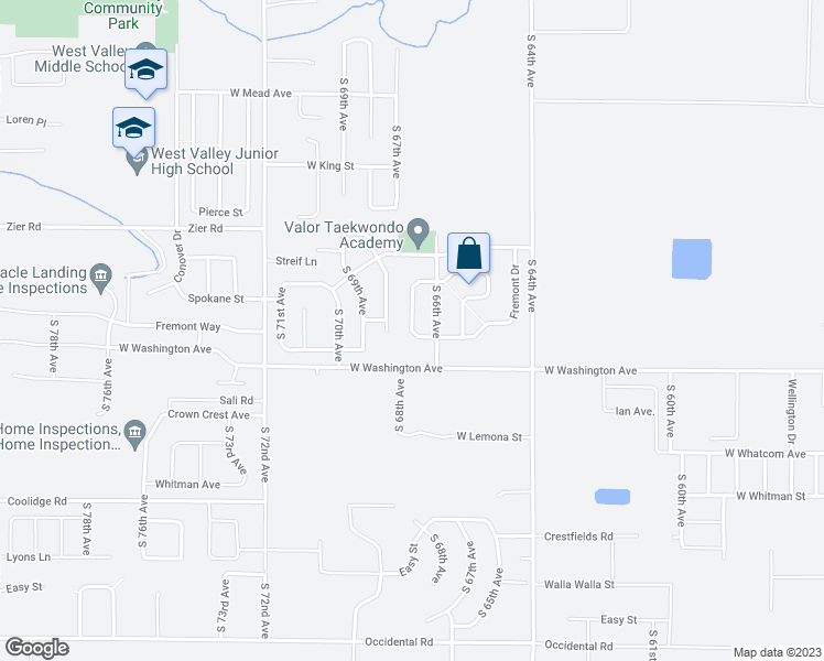 map of restaurants, bars, coffee shops, grocery stores, and more near 1809 Pickens Loop in Yakima