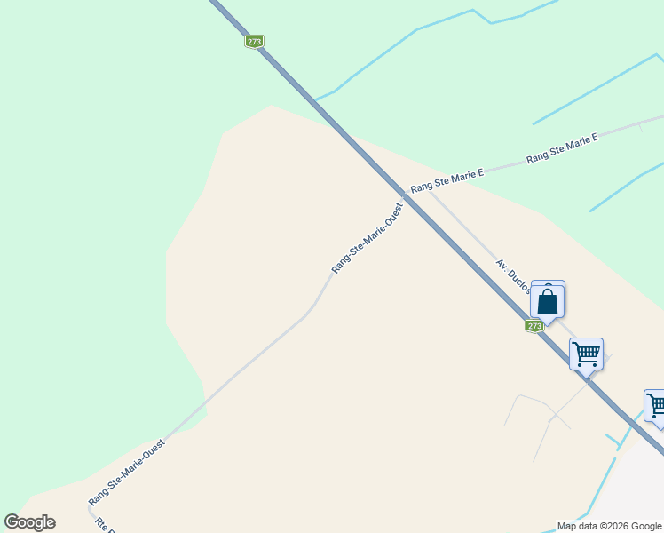 map of restaurants, bars, coffee shops, grocery stores, and more near 236 Rang Sainte Marie in Saint-Agapit
