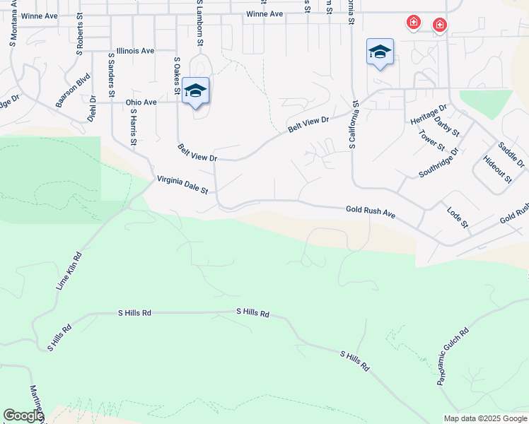 map of restaurants, bars, coffee shops, grocery stores, and more near 2159-2199 Gold Rush Ave in Helena