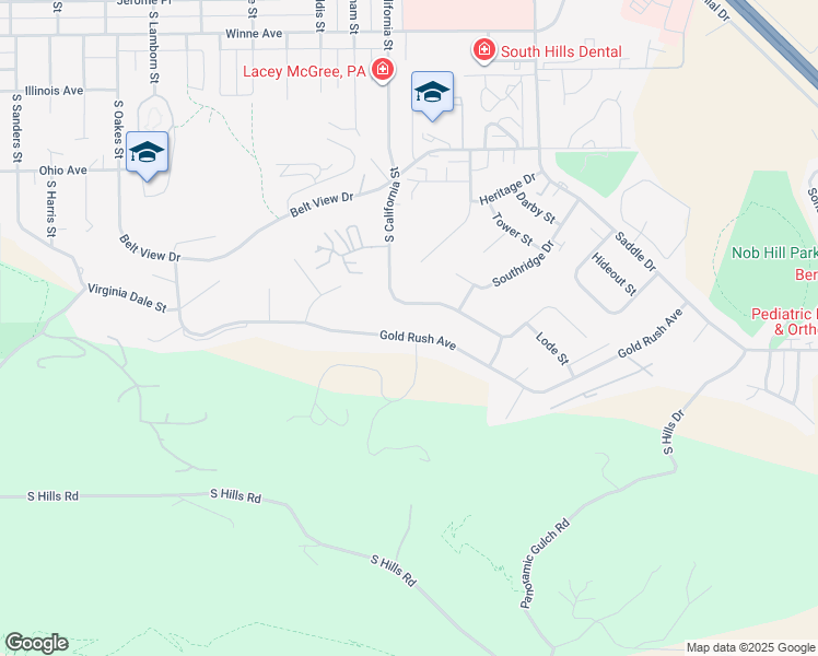 map of restaurants, bars, coffee shops, grocery stores, and more near 2400 Gold Rush Avenue in Helena