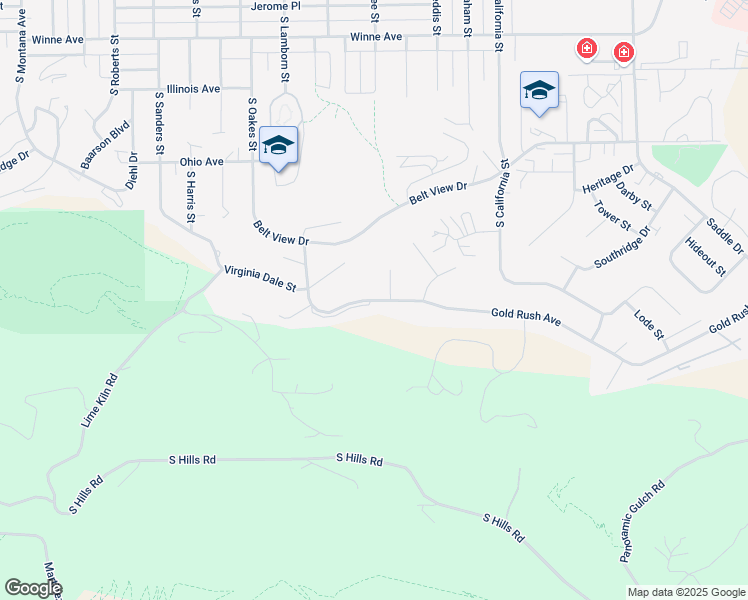 map of restaurants, bars, coffee shops, grocery stores, and more near 2159 Gold Rush Avenue in Helena