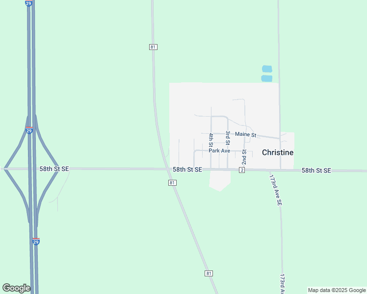 map of restaurants, bars, coffee shops, grocery stores, and more near 101-199 6th St in Christine