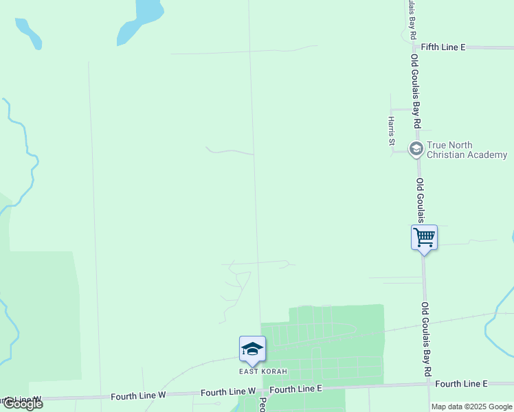 map of restaurants, bars, coffee shops, grocery stores, and more near 1550 Peoples Road in Sault Ste. Marie