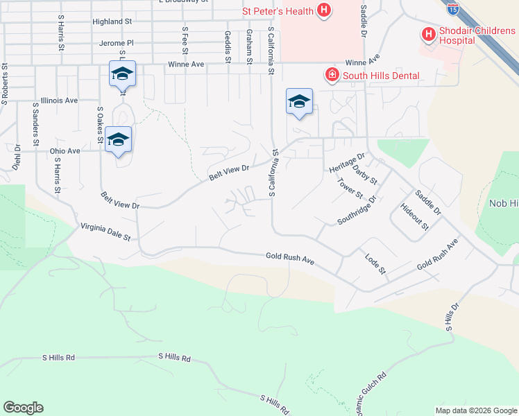 map of restaurants, bars, coffee shops, grocery stores, and more near 2233 Alpine Drive in Helena
