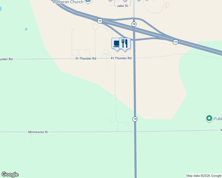 map of restaurants, bars, coffee shops, grocery stores, and more near 42253 439th Avenue in Perham