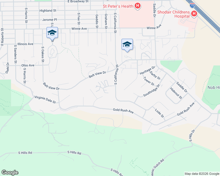 map of restaurants, bars, coffee shops, grocery stores, and more near 2233 Alpine Drive in Helena