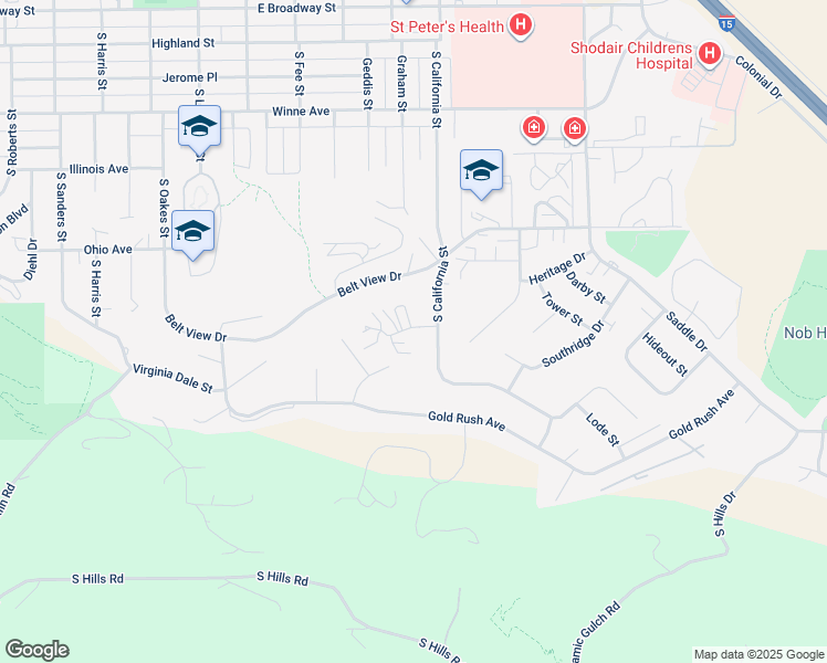 map of restaurants, bars, coffee shops, grocery stores, and more near 2233 Alpine Drive in Helena