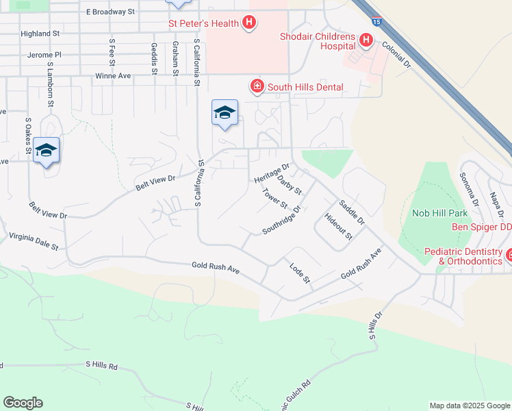 map of restaurants, bars, coffee shops, grocery stores, and more near 704 Tower Street in Helena