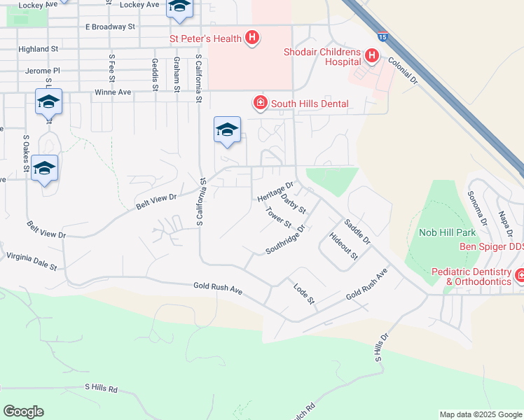 map of restaurants, bars, coffee shops, grocery stores, and more near 704 Tower St in Helena