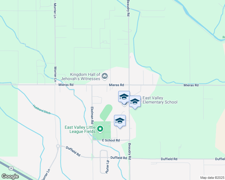 map of restaurants, bars, coffee shops, grocery stores, and more near 7008 Mieras Rd in Yakima