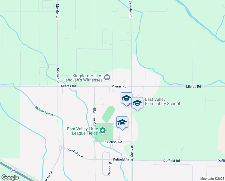 map of restaurants, bars, coffee shops, grocery stores, and more near 7008 Mieras Road in Yakima