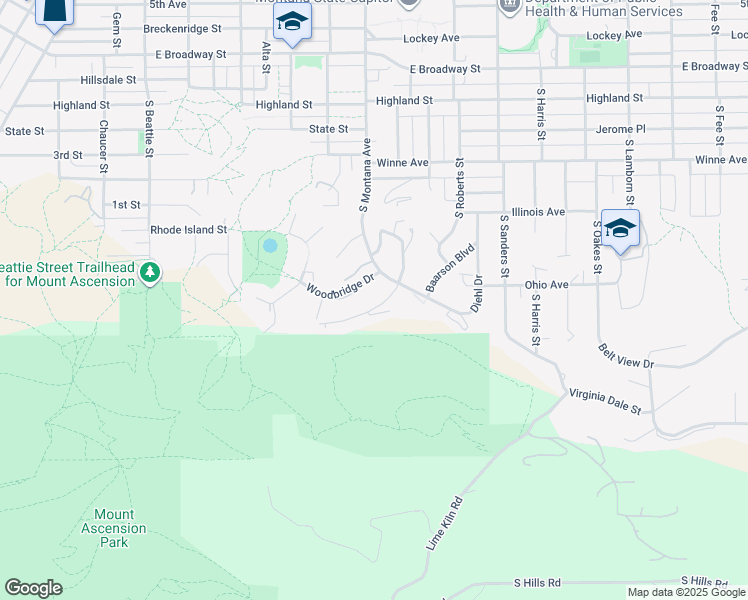map of restaurants, bars, coffee shops, grocery stores, and more near in Helena
