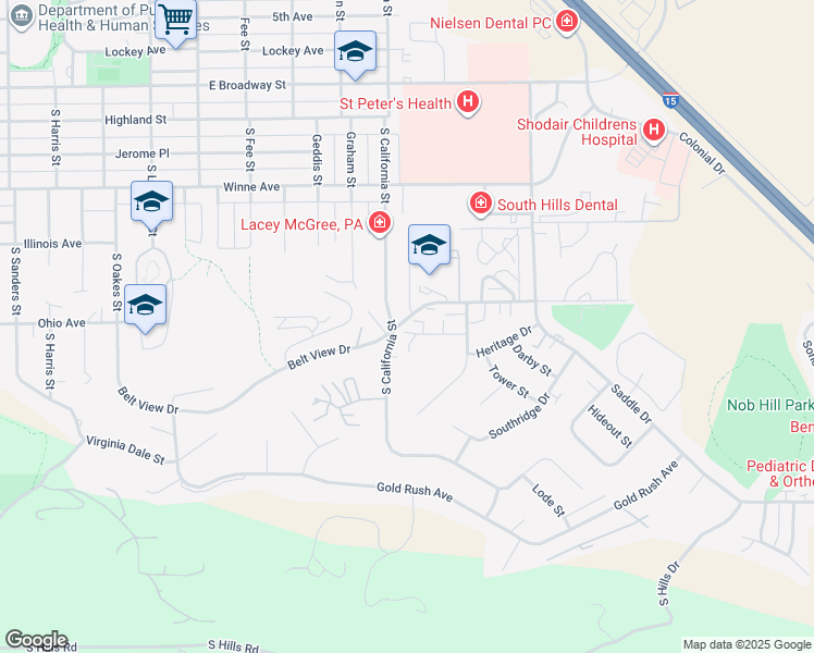 map of restaurants, bars, coffee shops, grocery stores, and more near 526 Burnham Place in Helena