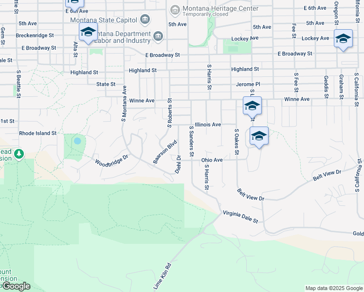map of restaurants, bars, coffee shops, grocery stores, and more near 534-540 Diehl Dr in Helena