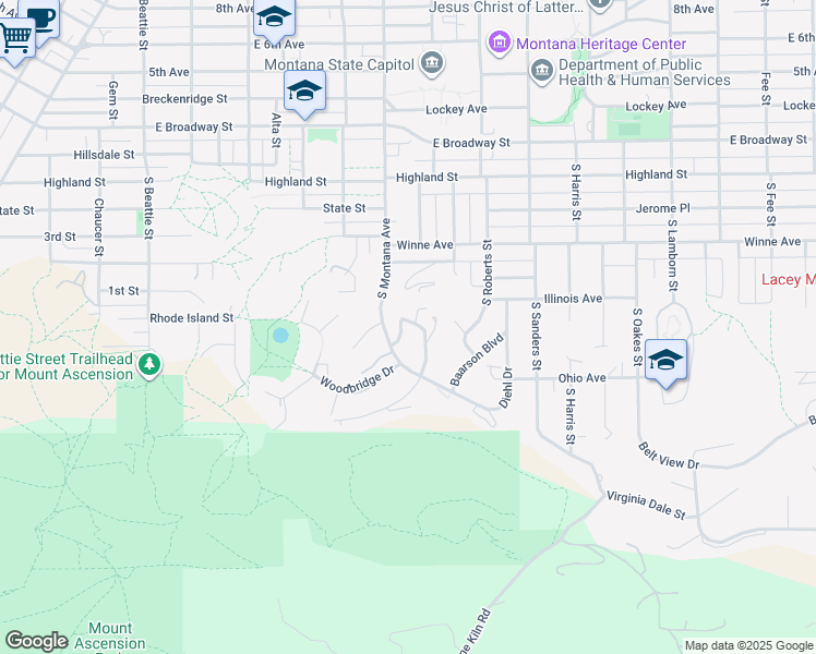 map of restaurants, bars, coffee shops, grocery stores, and more near 3 Quarry Lane in Helena