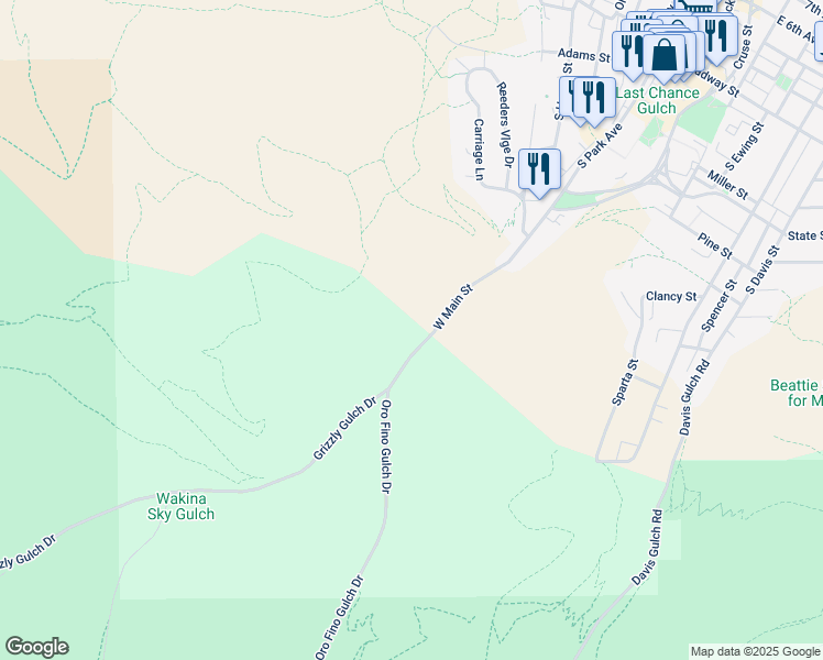 map of restaurants, bars, coffee shops, grocery stores, and more near 620 West Main Street in Helena