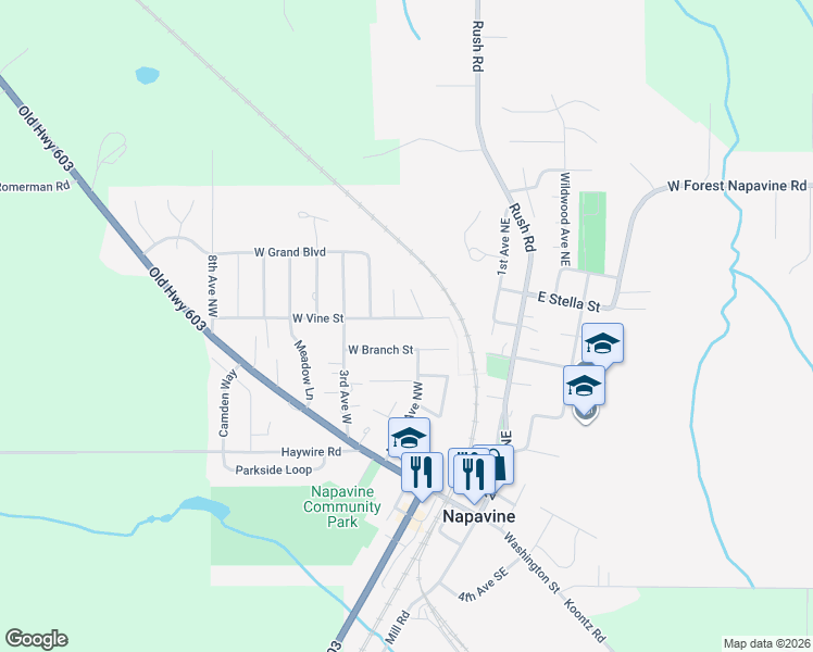 209 West Vine Street, Napavine WA Walk Score