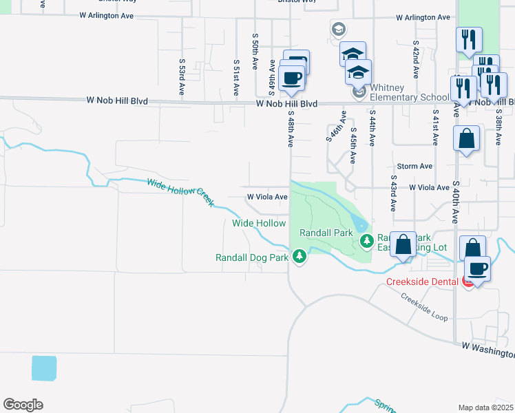 map of restaurants, bars, coffee shops, grocery stores, and more near 4901 Castleview Drive in Yakima