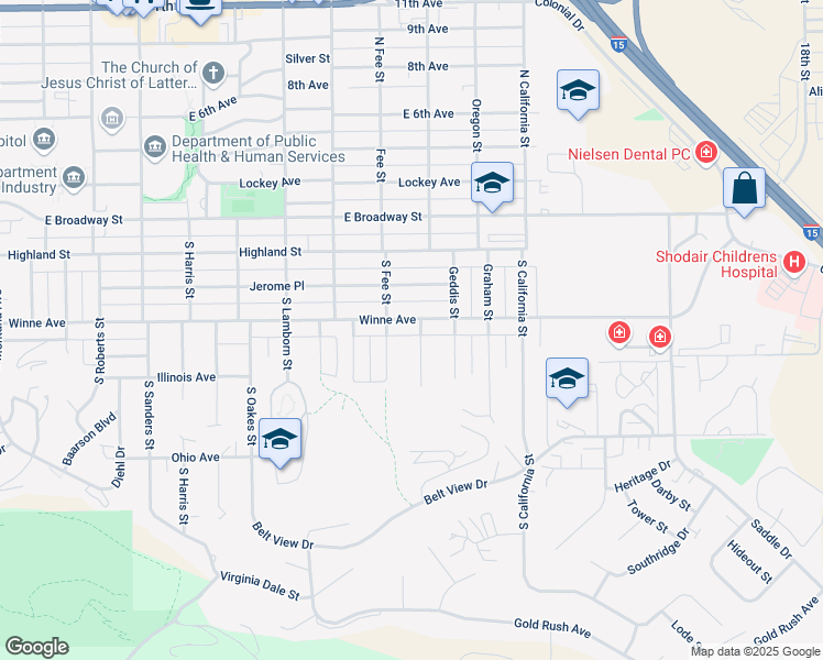 map of restaurants, bars, coffee shops, grocery stores, and more near 401-447 Raymond Street in Helena