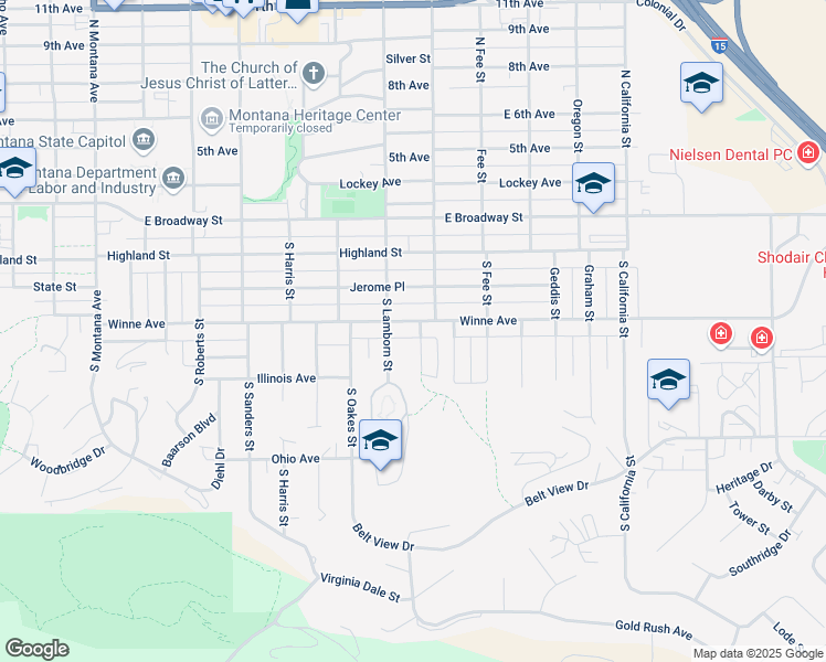 map of restaurants, bars, coffee shops, grocery stores, and more near 400 Butler St in Helena