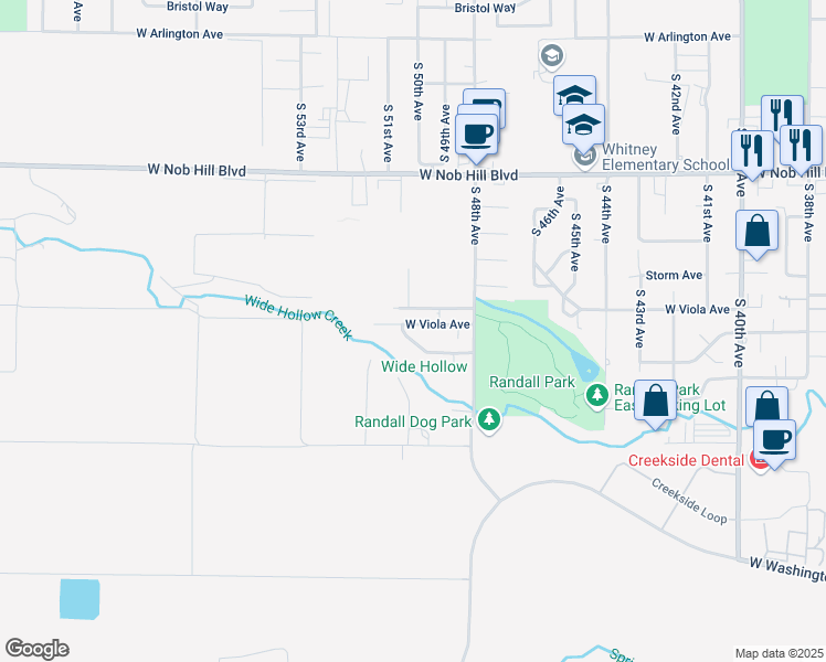 map of restaurants, bars, coffee shops, grocery stores, and more near 4901 Castleview Dr in Yakima
