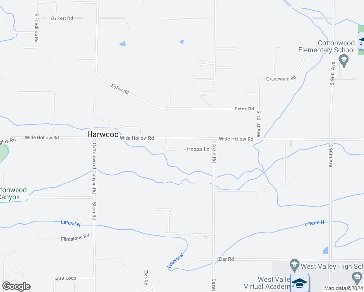 map of restaurants, bars, coffee shops, grocery stores, and more near 10601 Hoppis Lane in Yakima