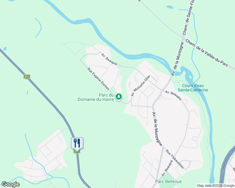 map of restaurants, bars, coffee shops, grocery stores, and more near 4983 Rue Eugène-Dumas in Shawinigan