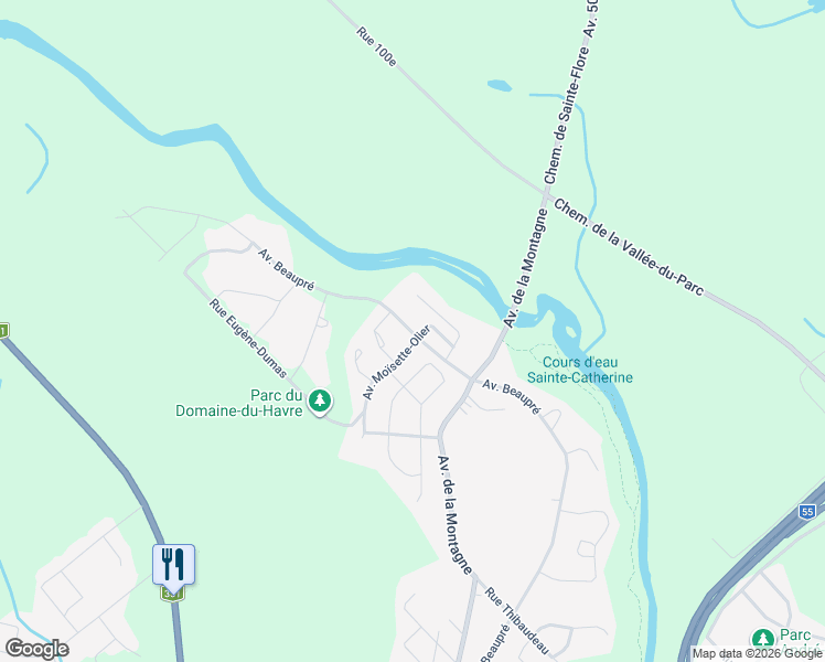map of restaurants, bars, coffee shops, grocery stores, and more near 3653 Avenue Moïsette-Olier in Shawinigan