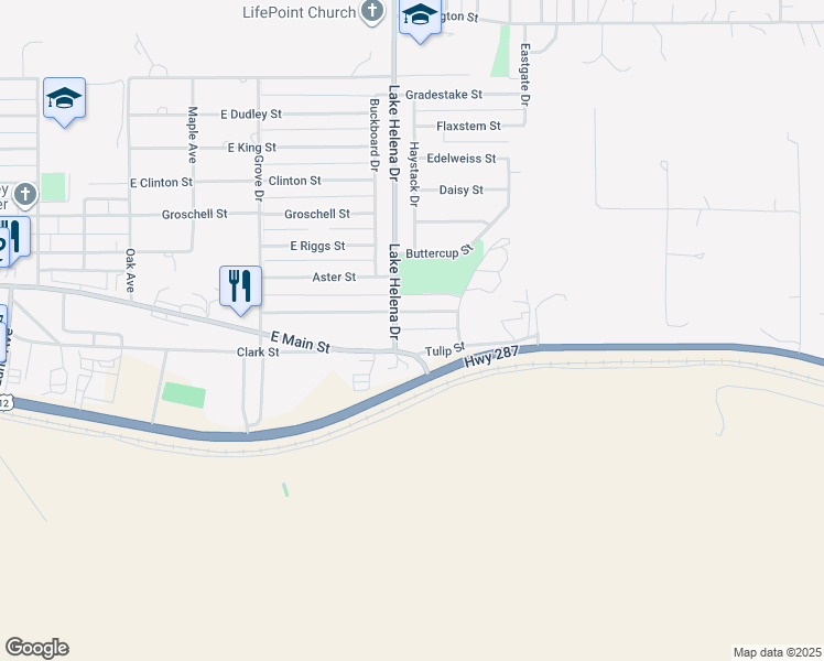 map of restaurants, bars, coffee shops, grocery stores, and more near 3819 Beechnut Street in East Helena